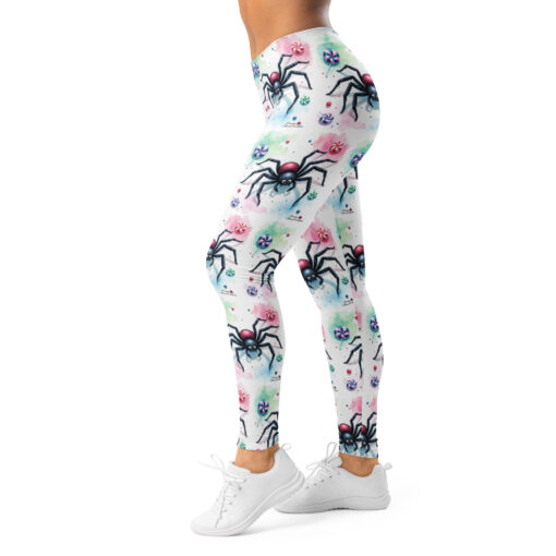 Cute Spider Candy Leggings – Stylish, Stretchy & Durable Halloween-Inspired Activewear - Image 2