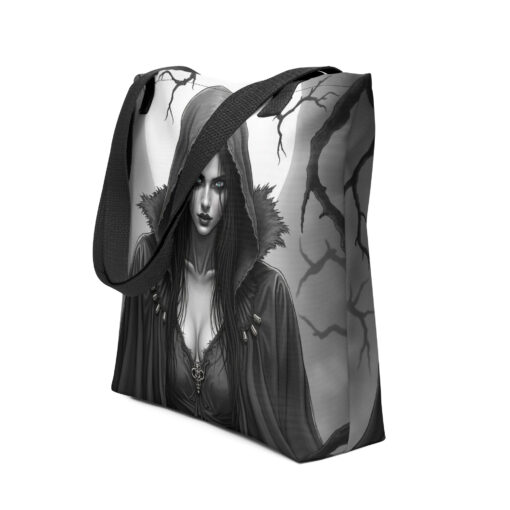 Gothic Halloween Tote Bag – Spooky Reusable Eco-Friendly Shopper - Image 4