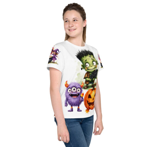 Halloween ClipArt Youth Crew Neck T-Shirt – Soft, Colorful & Durable Statement Tee for Teens - Image 4