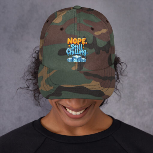 Dad Cap | “Nope, Still Chilling” Funny Cap | Adjustable Low-Profile Baseball Cap - Image 5