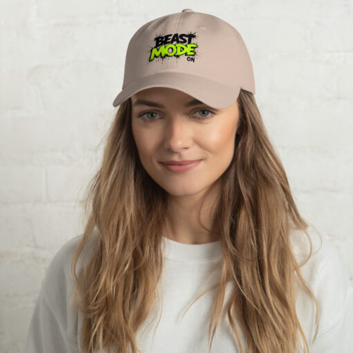 🧢 Dad Cap – “Beast Mode On” | Adjustable Low-Profile Hat - Image 3