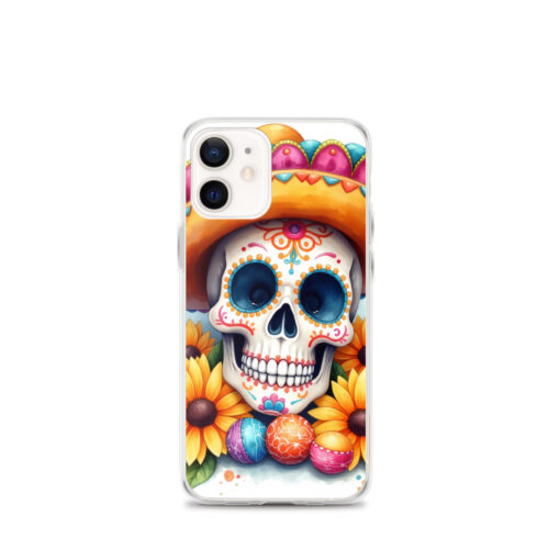 Skull iPhone Case | Colorful Sugar Skull Sombrero & Sunflower Design - Image 7