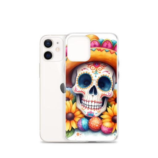 Skull iPhone Case | Colorful Sugar Skull Sombrero & Sunflower Design - Image 8
