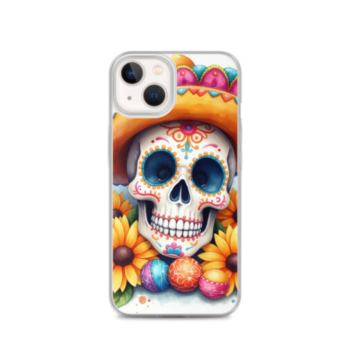Skull iPhone Case | Colorful Sugar Skull Sombrero & Sunflower Design - Image 21