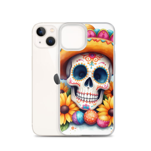 Skull iPhone Case | Colorful Sugar Skull Sombrero & Sunflower Design - Image 22