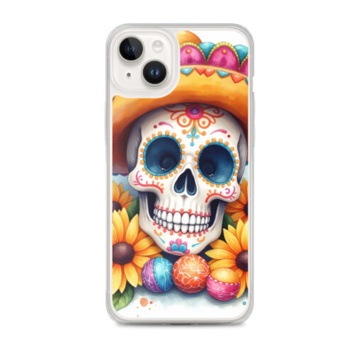 Skull iPhone Case | Colorful Sugar Skull Sombrero & Sunflower Design - Image 23