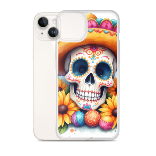 Skull iPhone Case | Colorful Sugar Skull Sombrero & Sunflower Design - Image 24