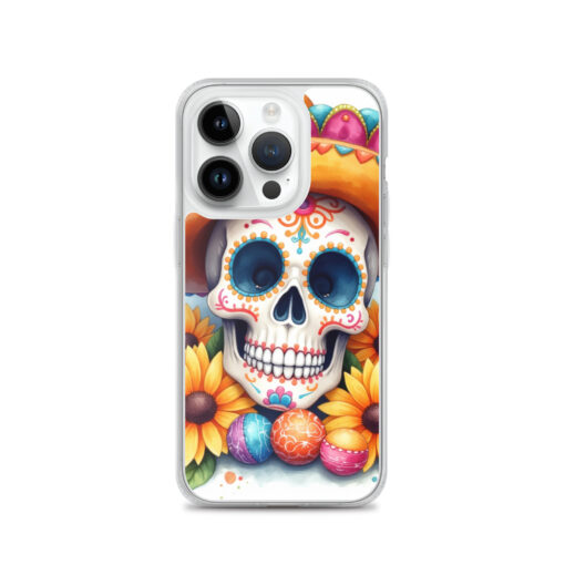 Skull iPhone Case | Colorful Sugar Skull Sombrero & Sunflower Design - Image 27