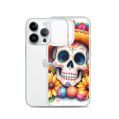 Skull iPhone Case | Colorful Sugar Skull Sombrero & Sunflower Design - Image 28