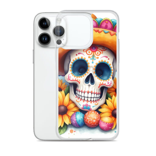 Skull iPhone Case | Colorful Sugar Skull Sombrero & Sunflower Design - Image 26