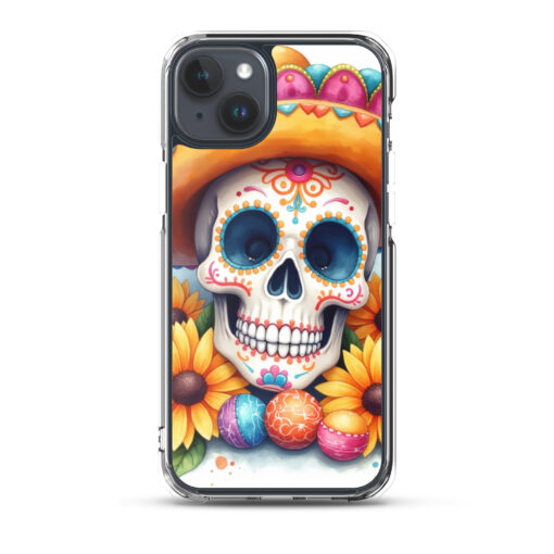 Skull iPhone Case | Colorful Sugar Skull Sombrero & Sunflower Design - Image 31