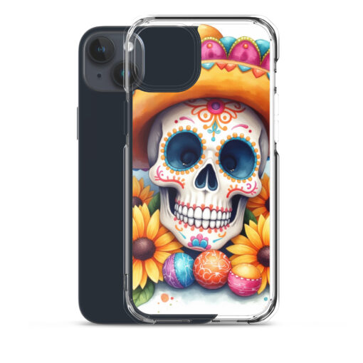 Skull iPhone Case | Colorful Sugar Skull Sombrero & Sunflower Design - Image 32