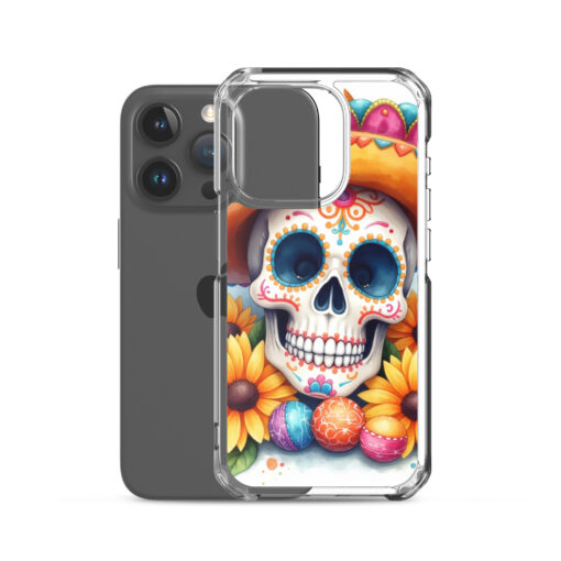 Skull iPhone Case | Colorful Sugar Skull Sombrero & Sunflower Design - Image 36