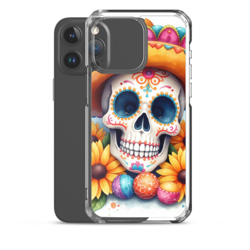 Skull iPhone Case | Colorful Sugar Skull Sombrero & Sunflower Design - Image 34