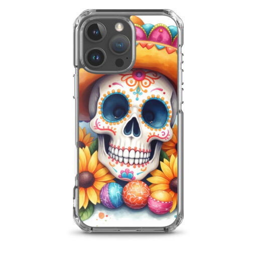 Skull iPhone Case | Colorful Sugar Skull Sombrero & Sunflower Design - Image 41