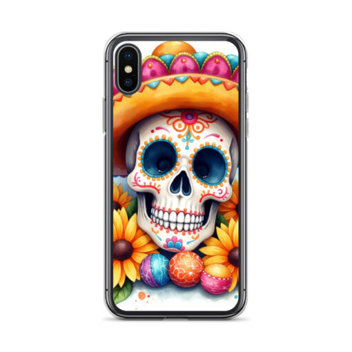 Skull iPhone Case | Colorful Sugar Skull Sombrero & Sunflower Design - Image 51