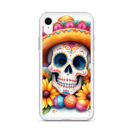 Skull iPhone Case | Colorful Sugar Skull Sombrero & Sunflower Design - Image 57