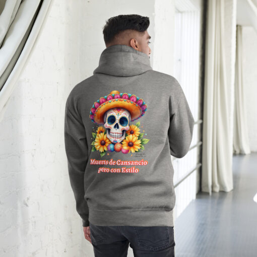 Dead Tired but Still Stylish Skull Hoodie | Muerto de Cansancio pero con Estilo - Image 8