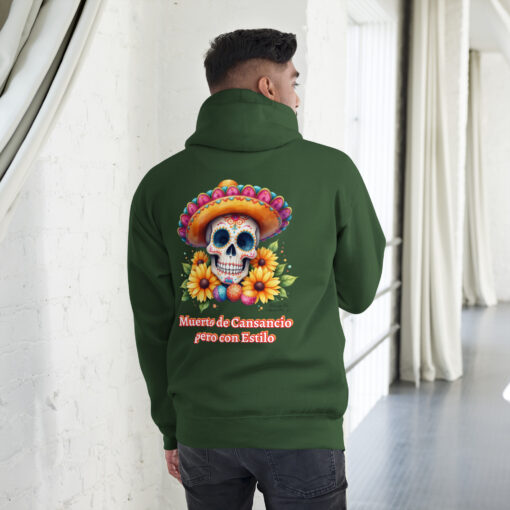 Dead Tired but Still Stylish Skull Hoodie | Muerto de Cansancio pero con Estilo - Image 4