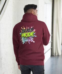 Alternative view of Unisex Hoodie – “Beast Mode On” | Motivational Streetwear
