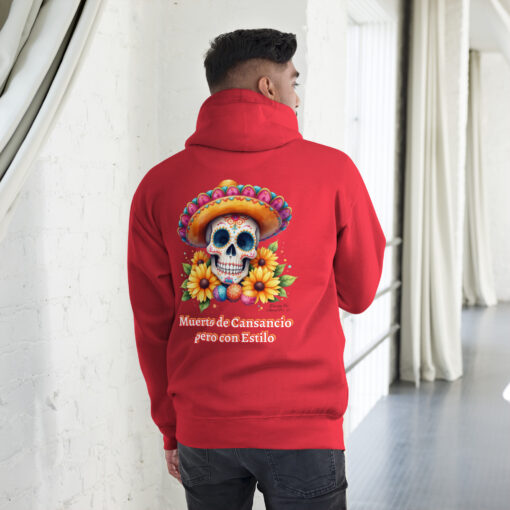 Dead Tired but Still Stylish Skull Hoodie | Muerto de Cansancio pero con Estilo - Image 6