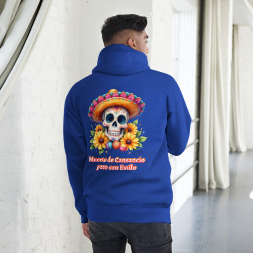 Dead Tired but Still Stylish Skull Hoodie | Muerto de Cansancio pero con Estilo - Image 2