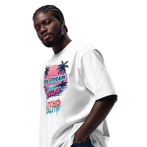 Data Stream Dream T-Shirt | Glitched Reality Vaporwave Streetwear Oversized heavyweight t-shirt