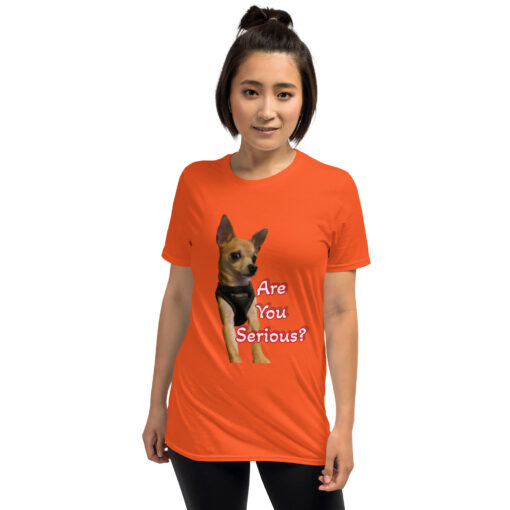 Unisex T-Shirt | Funny Dog Graphic Tee “Are You Serious?” / “Say That While Looking Me in the Eyes” - Image 4