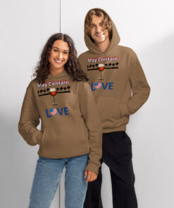 Alternative view of Oversized Heavyweight Hoodie | “May Contain Wine” Funny & Classy Love Design | Cozy Lounge & Streetwear
