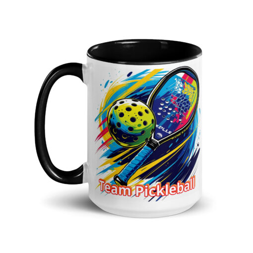 15 oz. Ceramic Mug with Color Inside – Team Pickleball - Image 3
