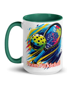 15 oz. Ceramic Mug with Color Inside – Team Pickleball