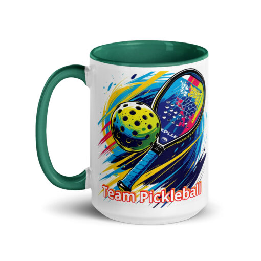 15 oz. Ceramic Mug with Color Inside – Team Pickleball