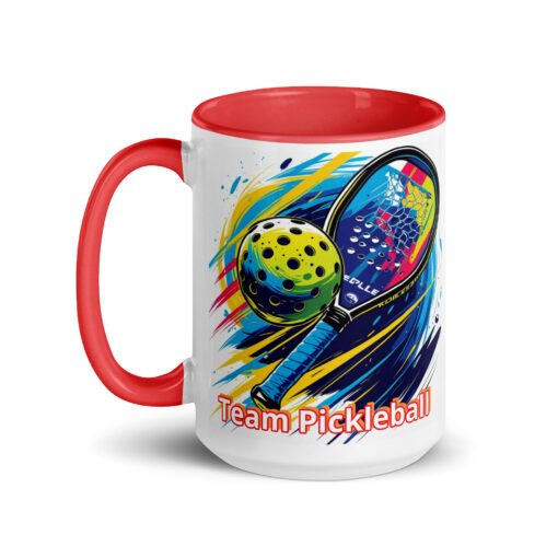 15 oz. Ceramic Mug with Color Inside – Team Pickleball - Image 6