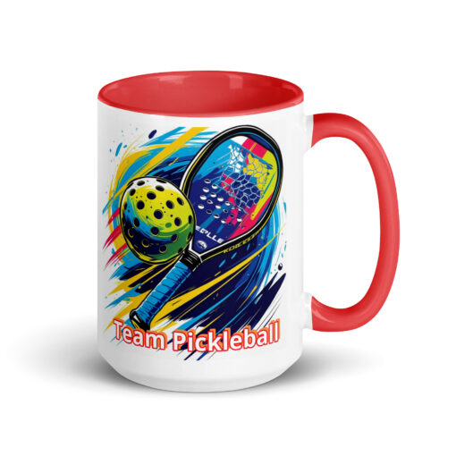 15 oz. Ceramic Mug with Color Inside – Team Pickleball - Image 4