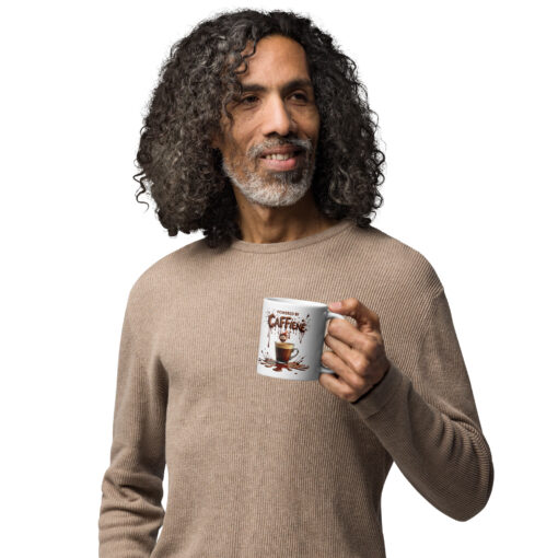 Powered by Caffeine Coffee Mug – Funny Coffee Lover Gift | Dishwasher & Microwave Safe Ceramic Cup (11oz, 15oz, 20oz) - Image 2