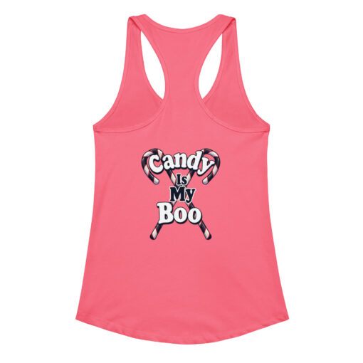 Pumpkins Happy Halloween | Women’s Fitted Racerback Tank Top | Cute Halloween Workout Shirt - Image 4