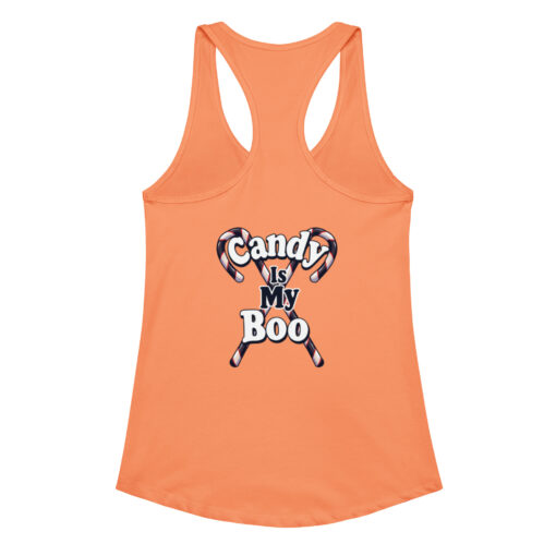 Pumpkins Happy Halloween | Women’s Fitted Racerback Tank Top | Cute Halloween Workout Shirt - Image 7