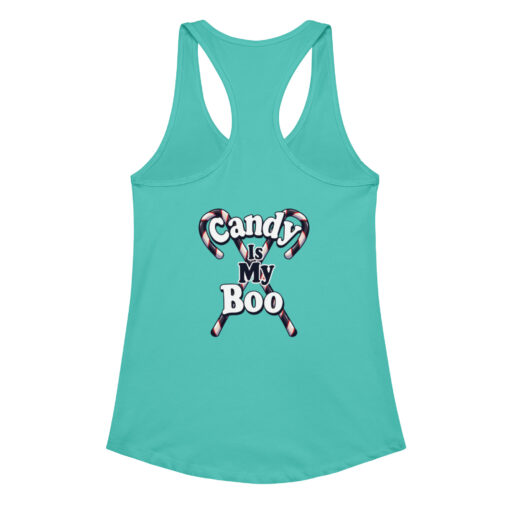 Pumpkins Happy Halloween | Women’s Fitted Racerback Tank Top | Cute Halloween Workout Shirt - Image 8