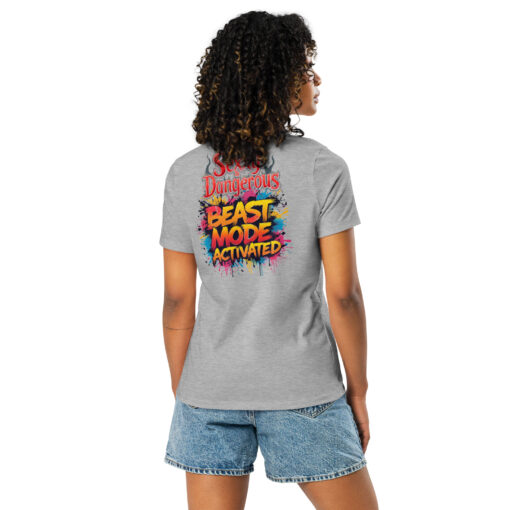 Beast Mode Activated Women’s Relaxed T-Shirt | Motivational Streetwear - Image 10