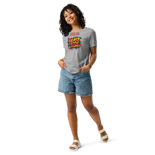 Beast Mode Activated Women’s Relaxed T-Shirt | Motivational Streetwear - Image 9