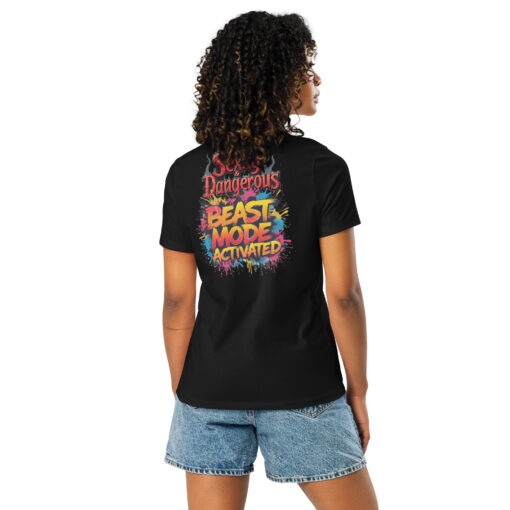 Beast Mode Activated Women’s Relaxed T-Shirt | Motivational Streetwear - Image 2