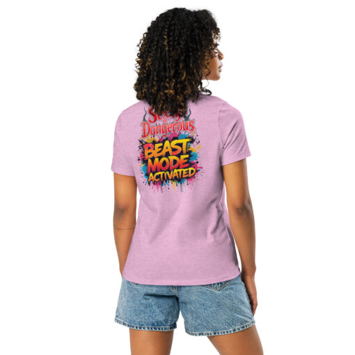 Beast Mode Activated Women’s Relaxed T-Shirt | Motivational Streetwear - Image 13