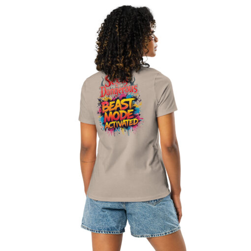 Beast Mode Activated Women’s Relaxed T-Shirt | Motivational Streetwear - Image 12