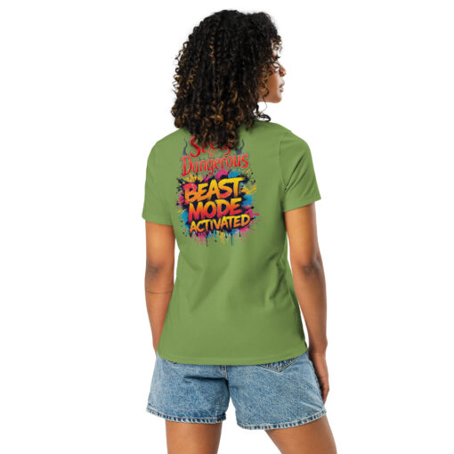 Beast Mode Activated Women’s Relaxed T-Shirt | Motivational Streetwear - Image 6