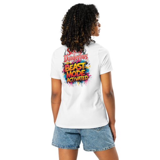Beast Mode Activated Women’s Relaxed T-Shirt | Motivational Streetwear - Image 17