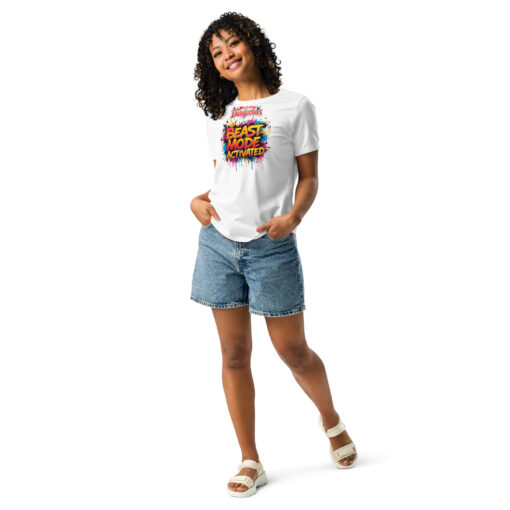 Beast Mode Activated Women’s Relaxed T-Shirt | Motivational Streetwear - Image 16