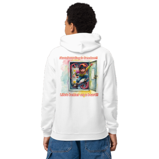 Life’s Better on a Board Youth Hoodie – Skater Kids Heavy Blend Pullover, Comfortable & Durable - Image 8