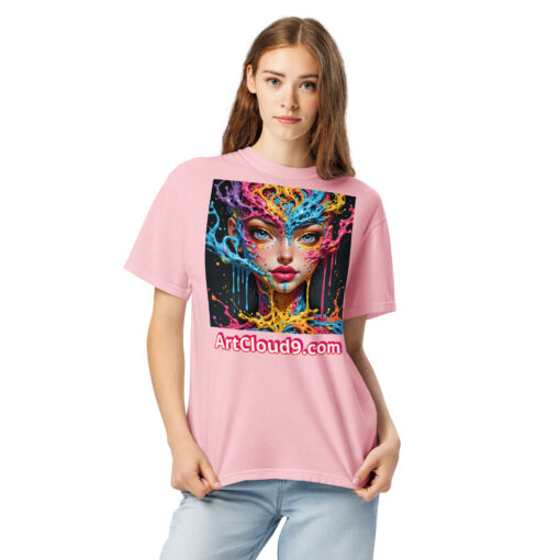 unisex garment-dyed heavyweight t-shirt featuring your Cotton Candy Splash Art image - Image 15