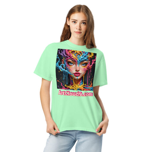 unisex garment-dyed heavyweight t-shirt featuring your Cotton Candy Splash Art image - Image 19