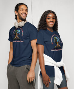 Alternative view of Delete Hate Install Love | Unisex Moisture-Wicking T-Shirt for Everyday Style & Positivity